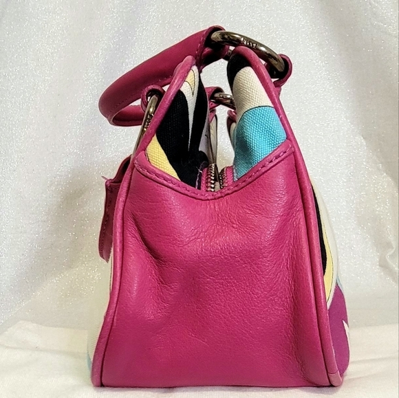 EMILIO PUCCI Fuschia Leather & Fabric Bag - Picture 14 of 15